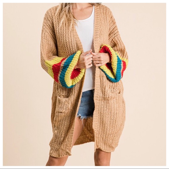 Must Have Fabulous Bishop Sleeves Pocket Cardigan - Picture 5 of 5